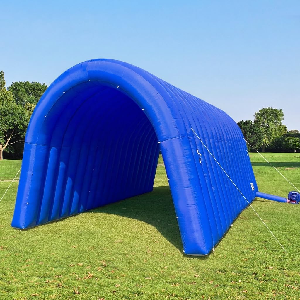 Inflatable Sports Tunnel Entrance 20x10x10FT Blue, One Air Blower – Event Inflat