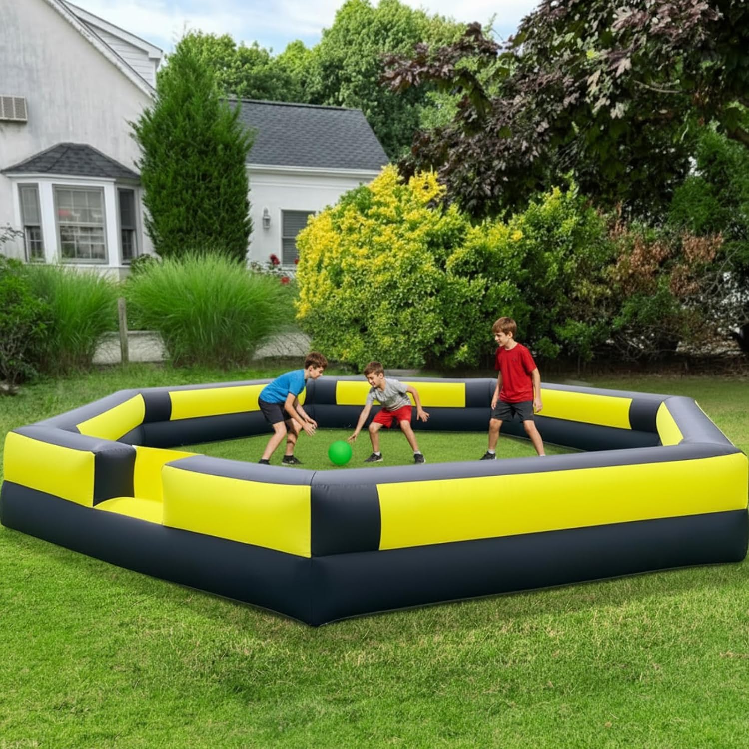 20FT Inflatable Gaga Ball Pit with Built-in Blower, Portable Large Gaga Ball Pit